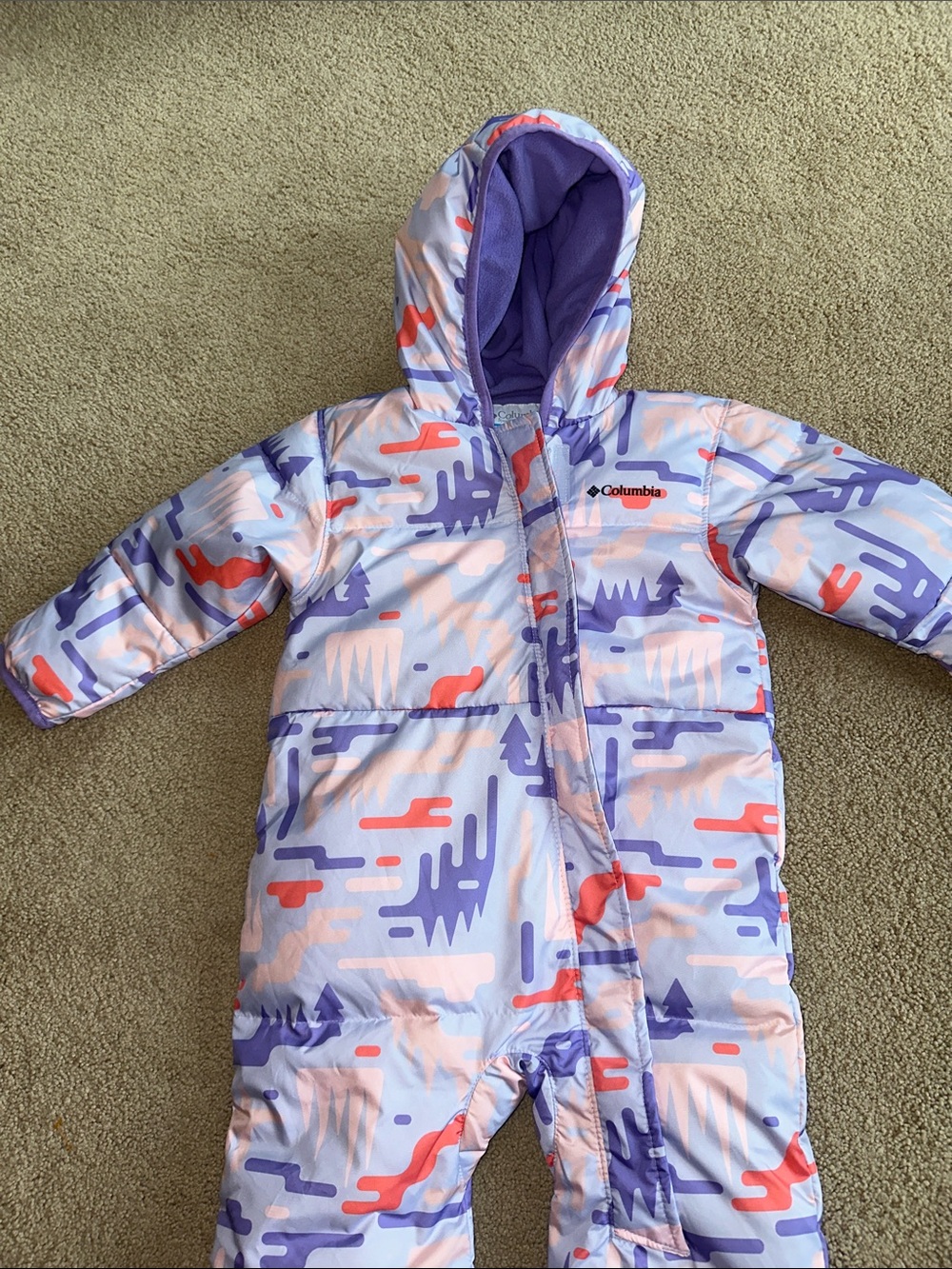 Columbia down one piece snow suit